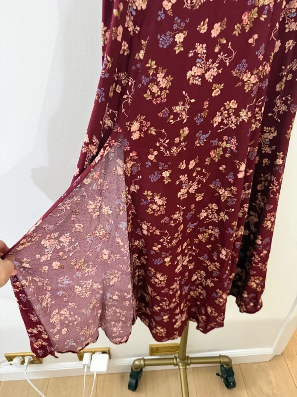 reformation midi floral skirt